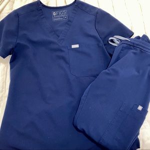 FIGS Navy Blue Scrubs Set